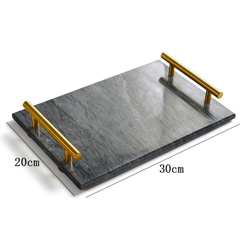 Natürliches Marmor Tablett Schmuck Aufbewahrung Heim Dekoration Badezimmer Kosmetik Display Minimalistischer Nordischer Stil