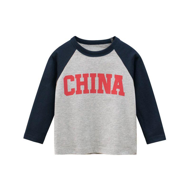 27Kids Spring and Autumn Long-Sleeved Cotton Base Shirt Children s Clothing Light gray 140