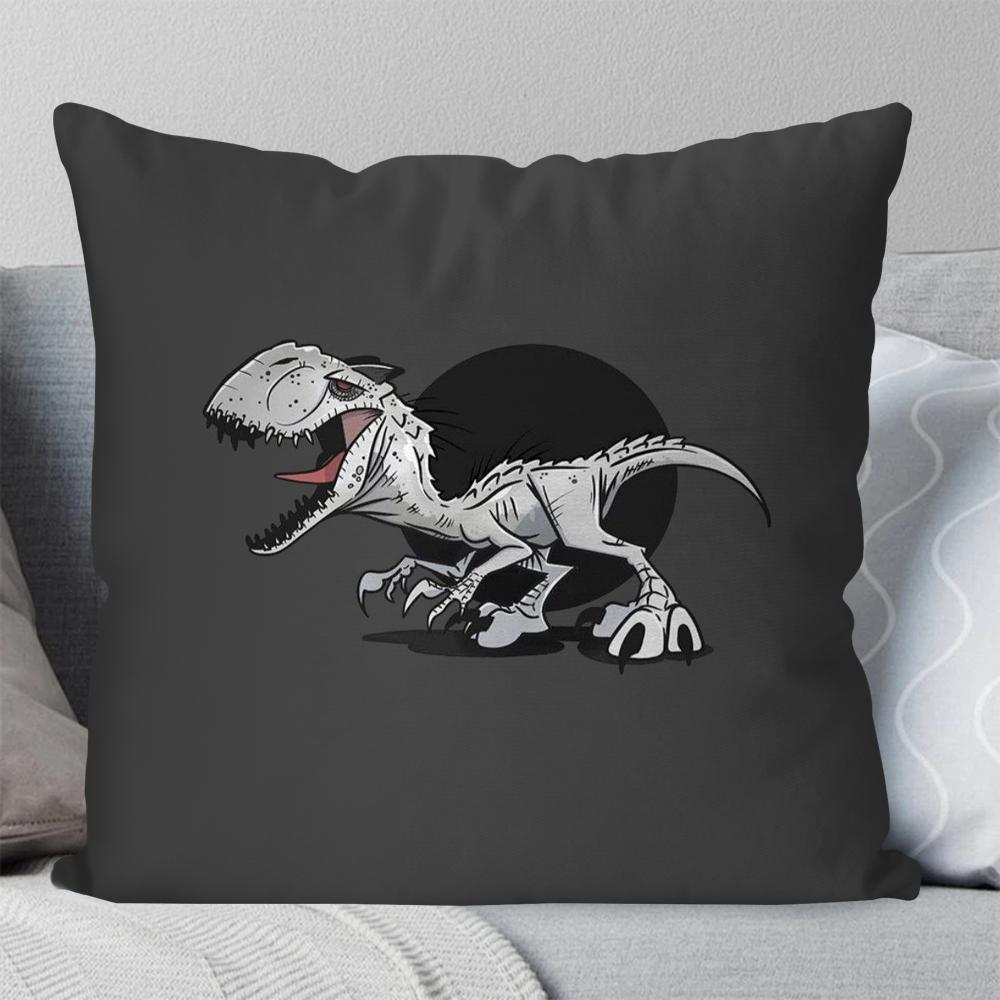 Niedlich Und Minimalistisch Dinosaurier Kissenbezug Quadratisches Kissen Schlafzimmer Sofa Freizeit Komfort Kissen Auto Wohnzimmer Heimdekoration 40X40