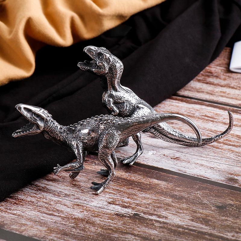 Creative Stainless Steel Dinosaur Figurine – Home Decoration & Children's Gift