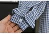 Plaid Plus Size Women's Long Sleeve Lace Round Neck Cardigan - Spring 2026