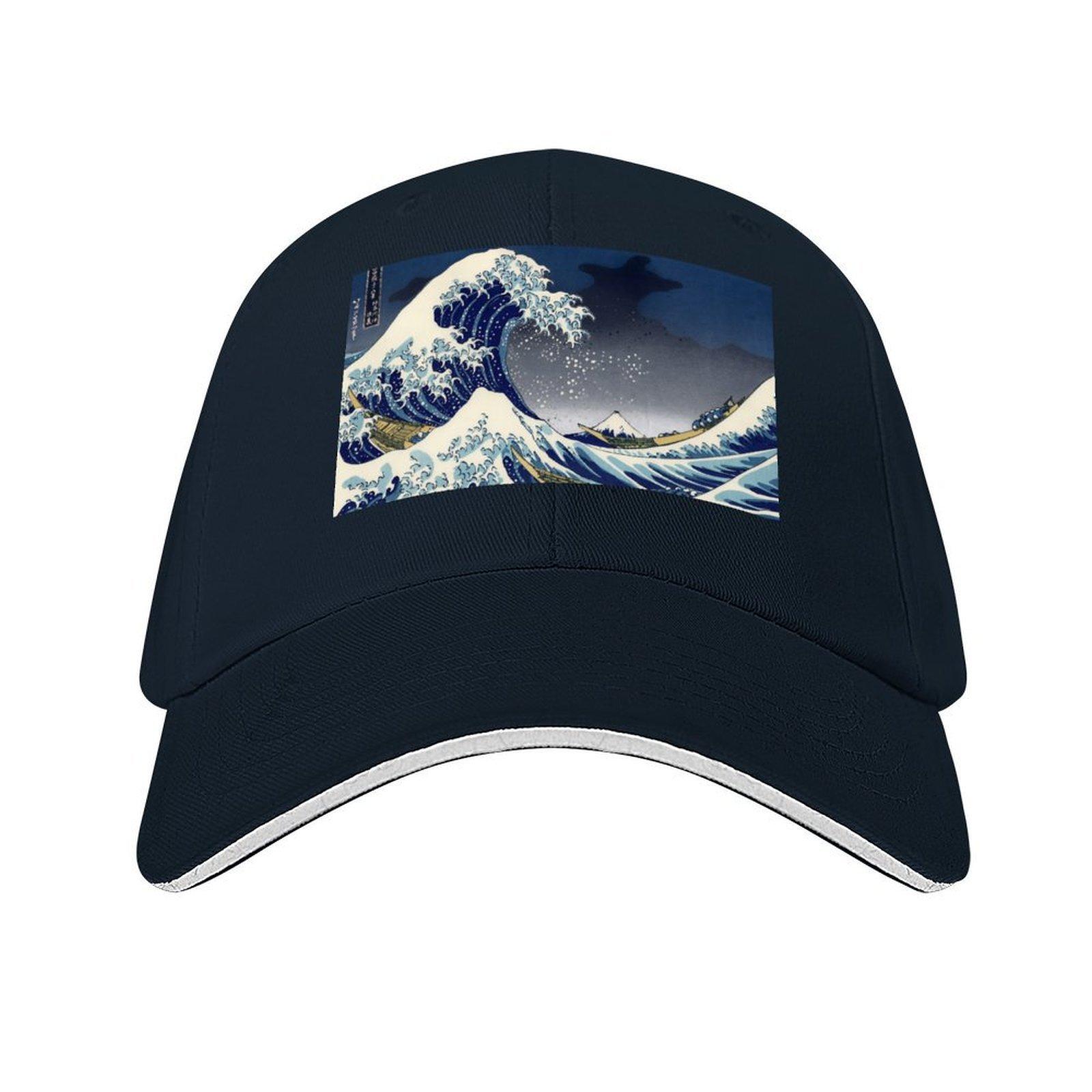 

Great Wave Kanagawa Night Baseball Cap derby hat black Hat men Dropshipping Mens Caps Womens