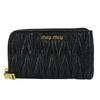 Used Coin Case Materasse Leather Black Pouch