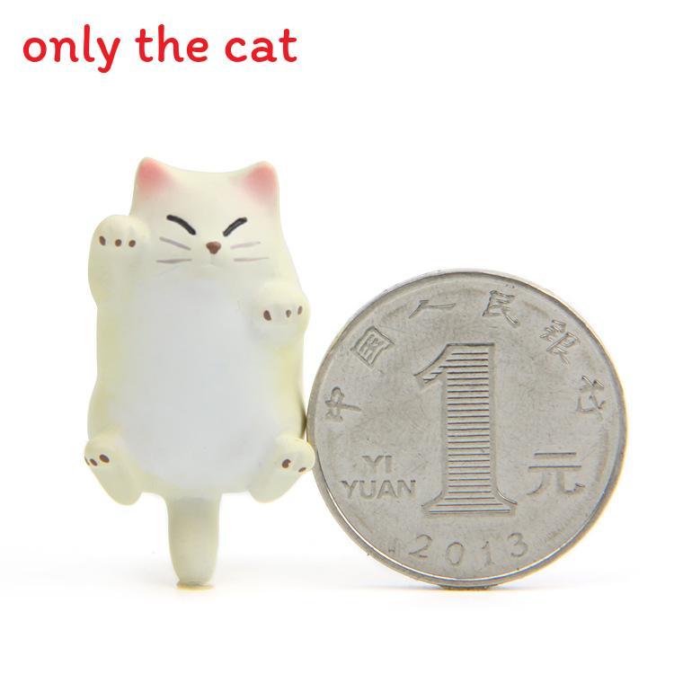 Niedliches Cartoon Schlafendes Dickes Katze Mini Modell Ornamente Set Dekoration Zubehör Für Küchenorganisator Und Geschenk