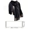 Ladies' Fringed Scarf, Thickened Warm Shawl, Solid Color Design, Multi-functional Neck Warmth, New Style Scarf