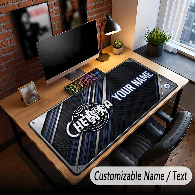 Large Mouse Pad Chelsea FC Print Custom Name Text Desk Mat for Office Gaming