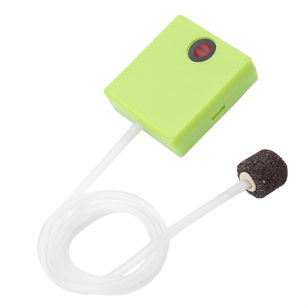 Portable Aquarium Dry Battery Operated Fish Tank Air Pump Aerator Oxygen With Air Stone