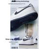 Nike Air Force 1 GS White Midnight Navy Kids Sneakers Football-Grey FV5948-104