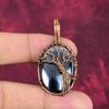 Tree Of Life Shungite Pendant Copper Wire Wrapped Pendant Gemstone Jewelry