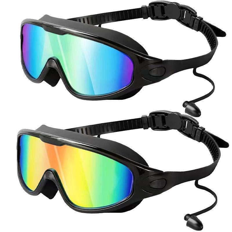 High-Definition, Anti-Fog, Waterproof Swimming Goggles with Earplugs for Adults