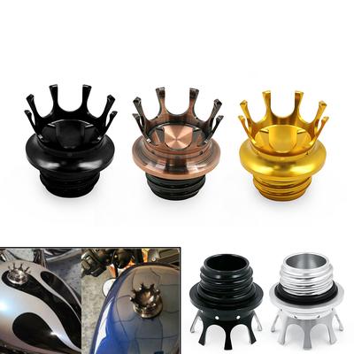 Crown Entlüftet Kraftstoff Tank Abdeckung Kappe Gas Kappe Kompatibel Mit Harley Sportster XL 883 1200 48 Dyna Touring Road King Softail Custom