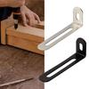 L-Shaped Adjustable Angle Bracket, Suitable for Various Furniture, Beds, Chairs, Tables, Silver and Black, Hardware Accessories