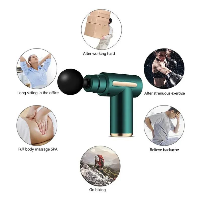 Portable Fascia Gun Deep Tissue Massage Mini Lightweight Adjustable Speed Whole Body Equipment