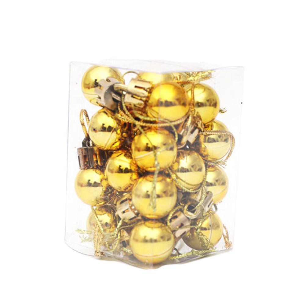 24pcs Miniature Balls Decor Christmas Tree Hanging Pendant Lightweight Festive Nament For Holiday Home Garden Party Decoration