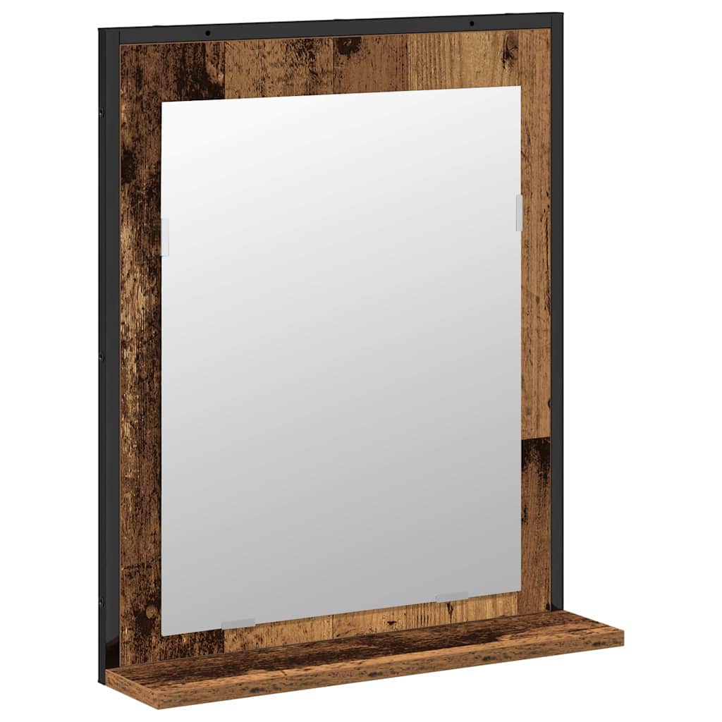 Wall Mounted Bathroom Furniture Set 2 pcs Brown Particleboard