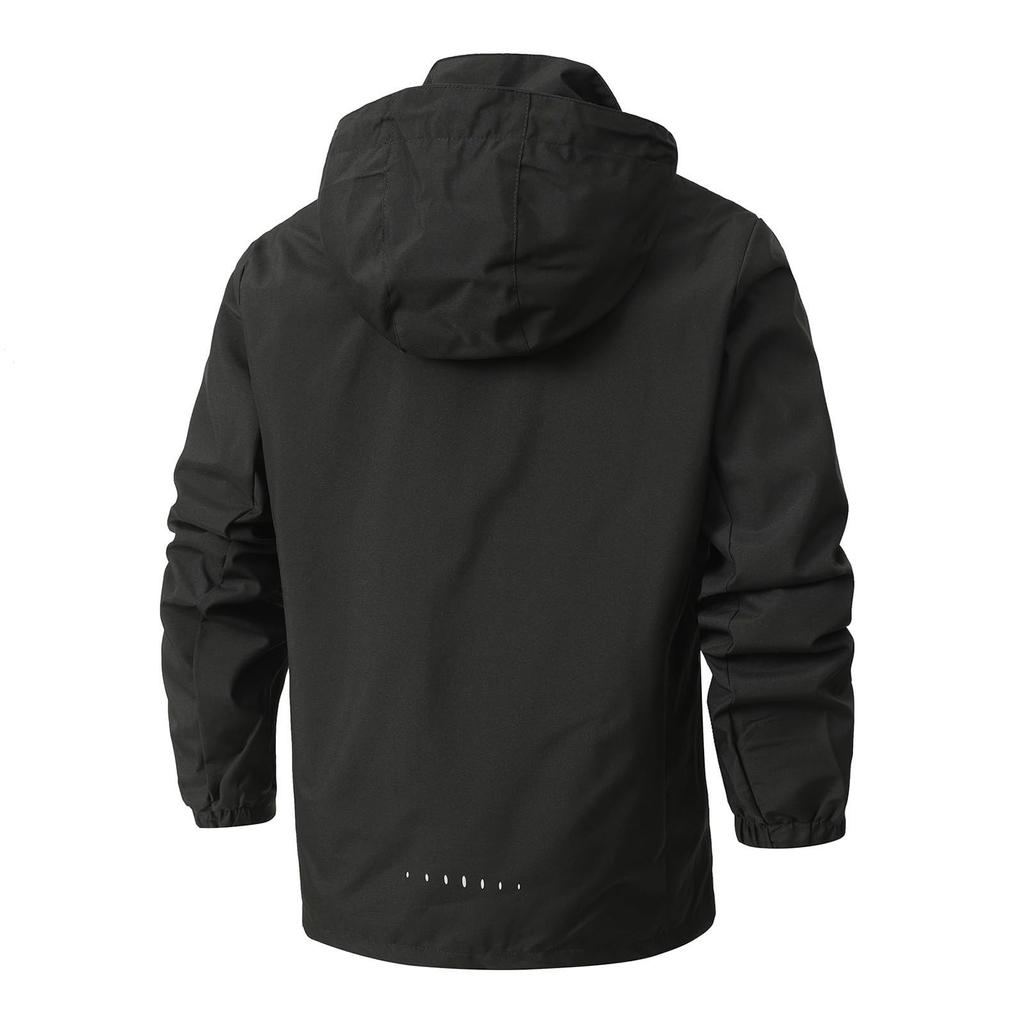 Mens Casual Outdoor Solid Color Fashion Hardshell Winter Waterproof Jacket