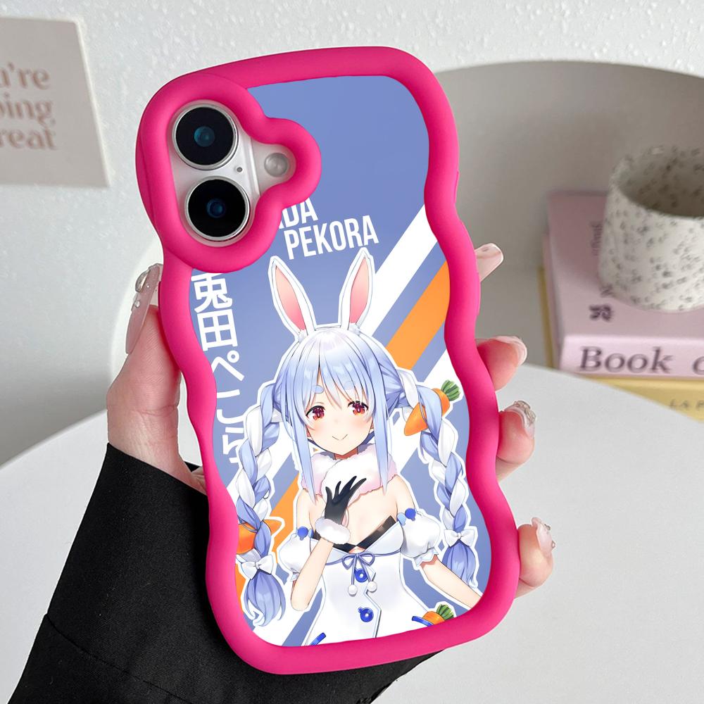 

Holo Usada Pekora Wavy Edge TPU Mobile Phone Case for iPhone 17 16 15 14 13 12 11 Air Pro Max Plus Colorful Cover iPhone 16 Pro Max