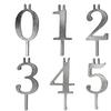 Number Candles Holder Set Reusable Topper Decorations 10 Pieces Metal Number Cake Toppers for Family Students Adults Men Women
