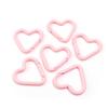 5pcs/lot Spray Painted Heart-shaped Spring Clasps Carabiner Keychain Clips Hook Dog Chain Diy Jewelry Buckle Connector Supplies