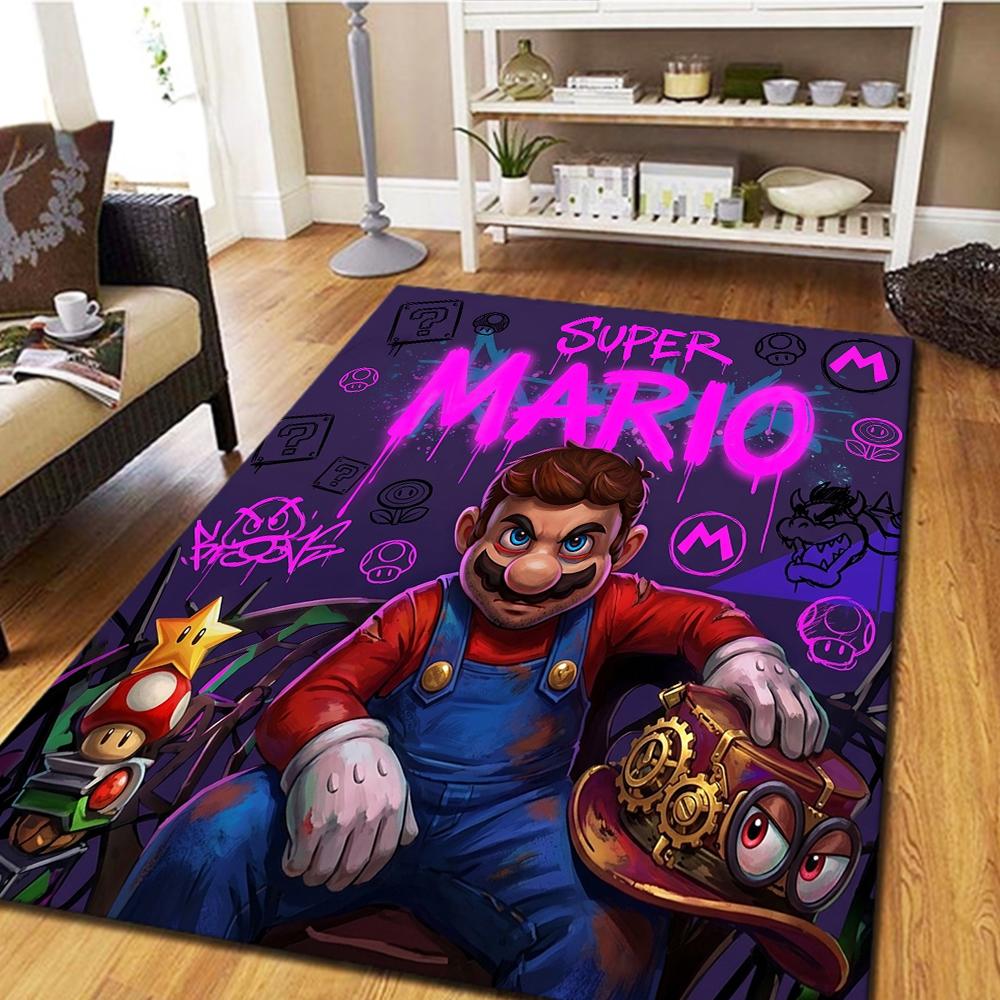 Super Mario Bedroom Carpet, Living Room Use, Home Decor Cool Movie Mat Play Floor Mat -HE193 60x90cm