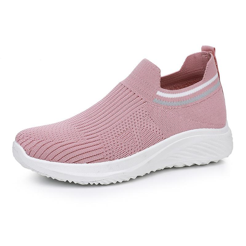 2025 New Women's Shoes Flat-bottomed Fashionable Breathable Sports Shoes Casual Lightweight Soft-soled Mother Shoes Women