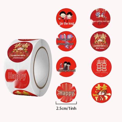 Happy Newlyweds Wedding Blessing Stickers - 500/Roll