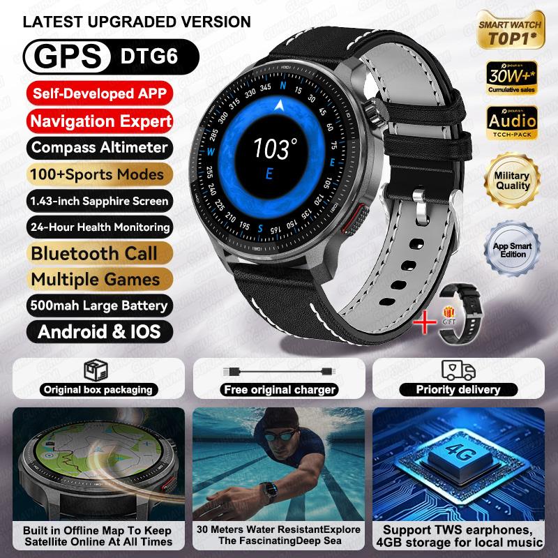 New Fashion GPS Navigation 4GB Big Memory Men Smart Watch APP Download TWS 3D Menu HD Call Sports Smart Watch For Men Women