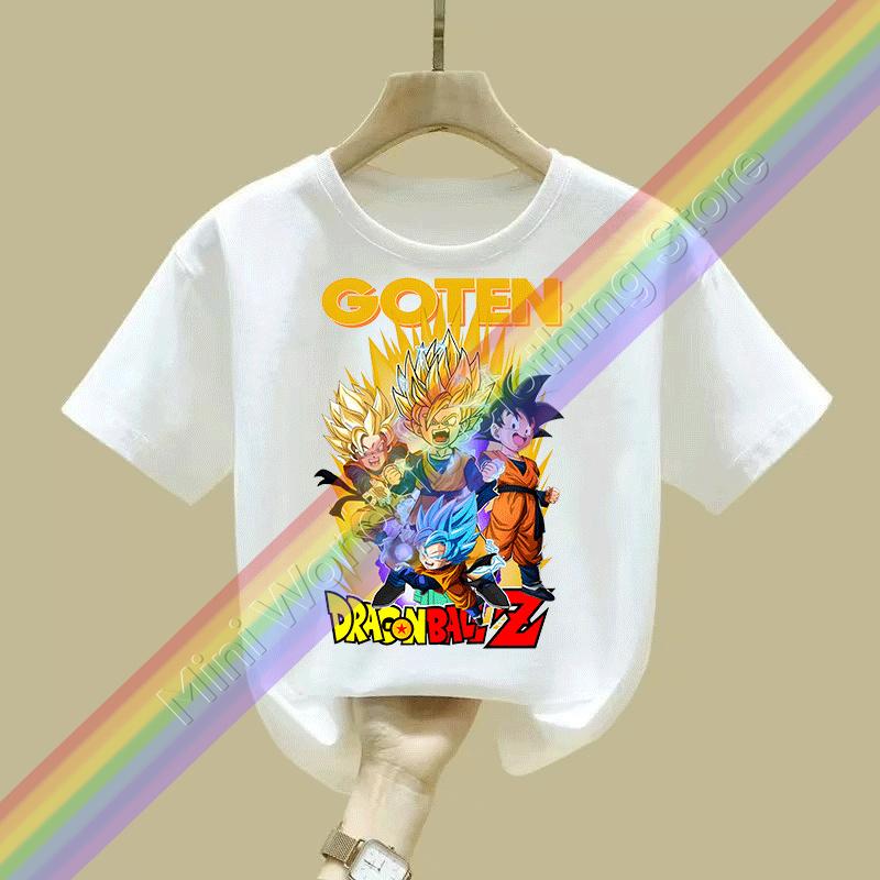 2026 Summer New  Digita Printing Japanese Anime Dragon Ball Boys and Girls Tshirt Children Street Leisure Fashion Cosplay Top