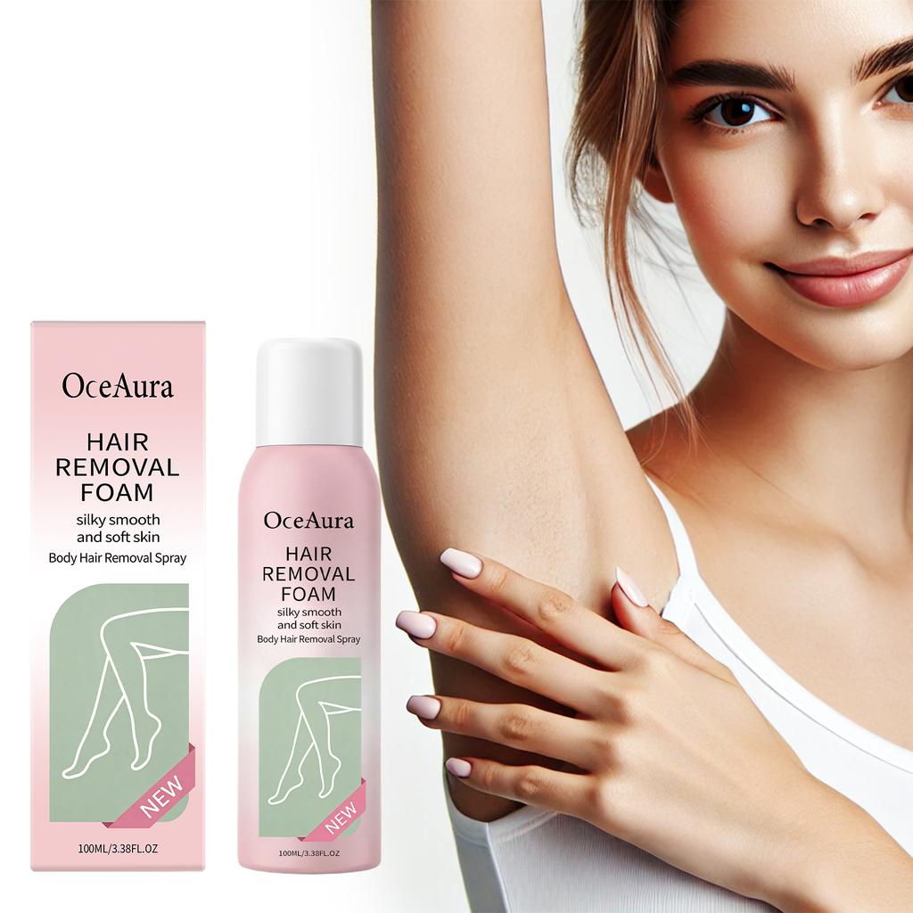 OCEAURA Smooth Hair Removal Foam Gentle Cleansing Underarm Body Skin Refreshing Hair Removal 100ml