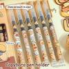 6Pcs/lot Panda Capybara Gel Pen 0.5mm Black Pen Press Erasable Pen  School Office Writing Stationery
