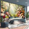Rural floral style Digital printing polyester wall tapestry suitable for use in living rooms bedrooms offices bars and party