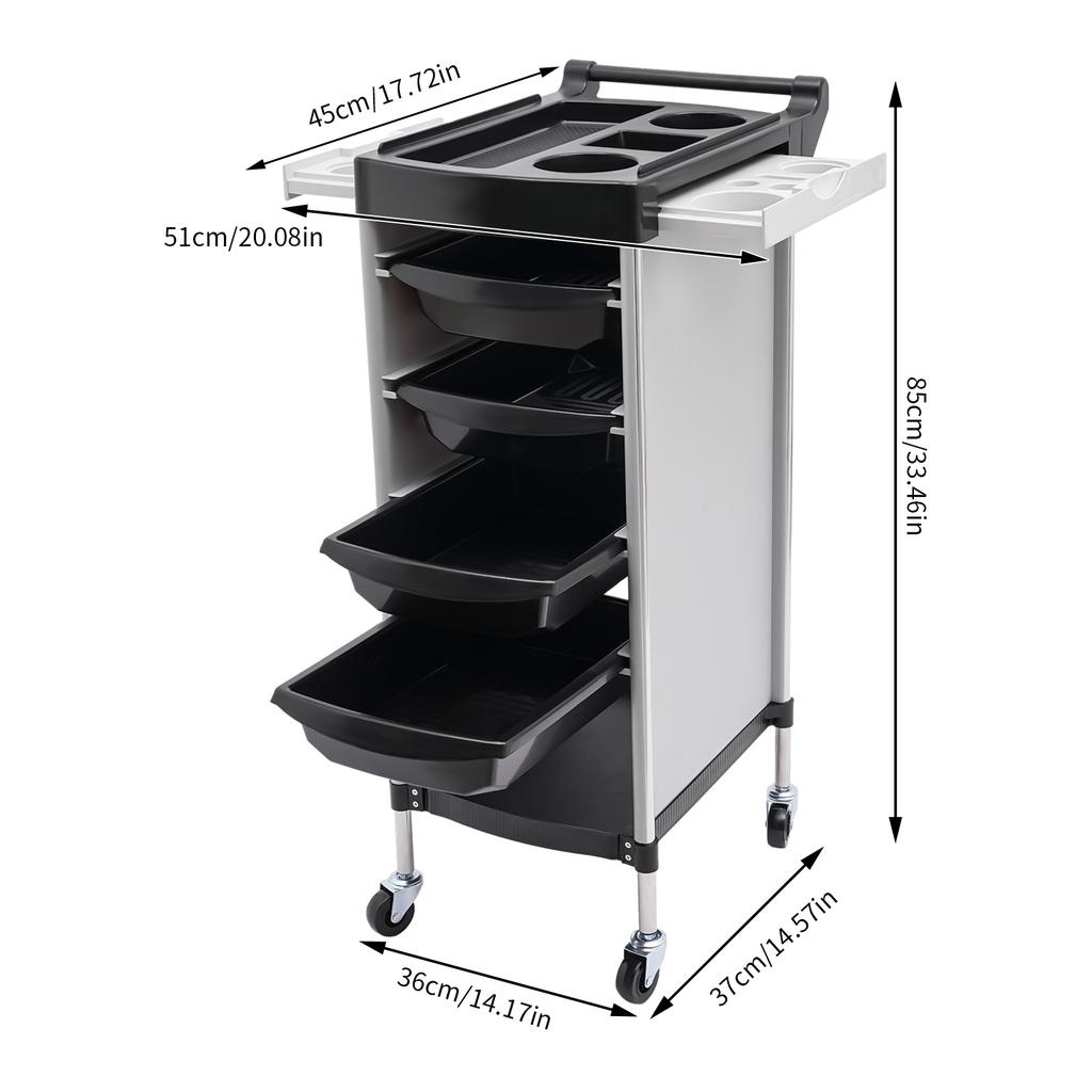 Hair Salon Storage Tool Cart 6-Layer Salon Cart with Wheels Space Saving Barber Station Trolley Rolling Carts for SPA Tattoo
