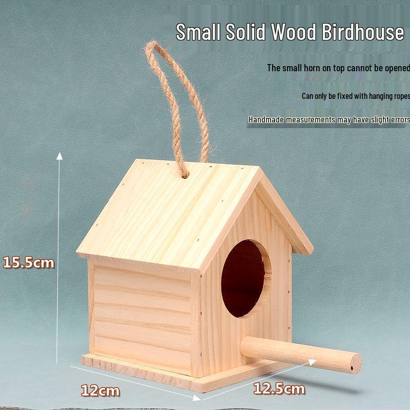 

Solid Wood Bird Nest: Parrot Breeding Box for Budgie and Cockatiel