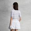 FILA Golf Series Fashion Simple Classic Retro Sports Casual Golf Versatile Comfortable Striped Polo Knit Short Sleeve Women tops A11W625410FWT