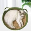 Natural Straw Cats House Resting Basket for Small Dog Cats Scratchproof Bulrush Bed Cats Furniture Pet Nest All Season