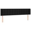 3123686 vidaXL Tête de lit à LED Noir 183x16x78-88 cm Tissu