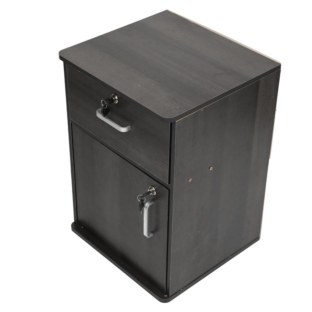 Mobile File Cabinet Multiple Drawers Sturdy Under Desk Rolling File Cabinet with Locks Wheels for Home Office Walnut