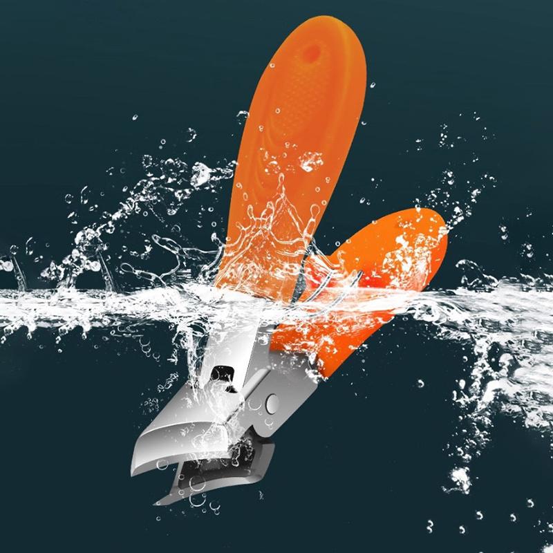 Professionelle schräge Nagelknipser Weite Kieferöffnung Anti-Spritz-Nagelknipser Edelstahl Zehennagelzange Maniküre-Werkzeuge