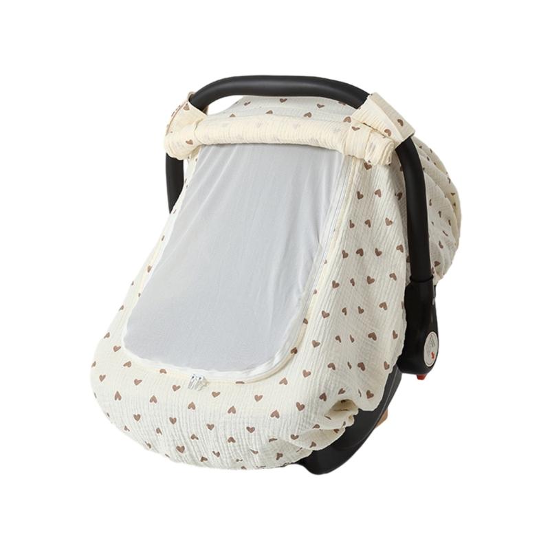 Car Seat Covers for Babies Portable Baby Car Seat Cover for Boys Girls Infant Carseat Covers Kick-Proof Car Seat Canopy
