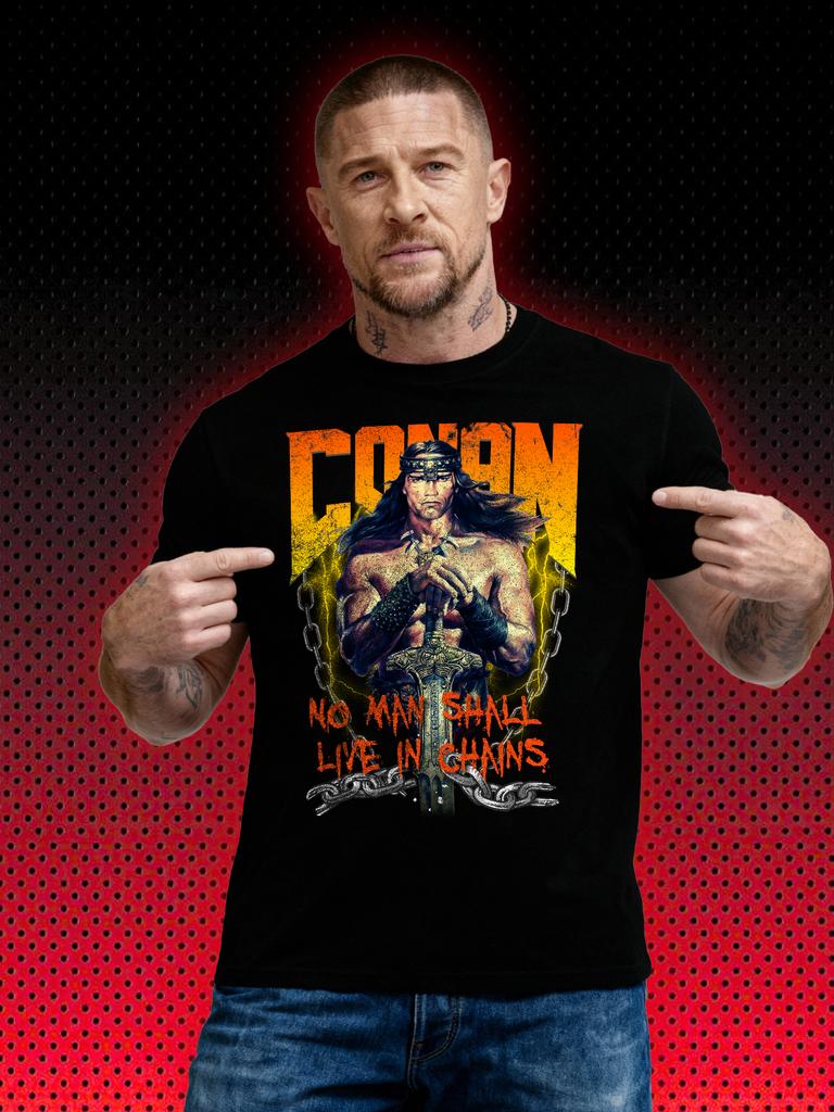 Conan Barbar Retro Filmový Umělecký Plakát Streetwear Bavlněné Oversized Tričko s Krátkým Rukávem