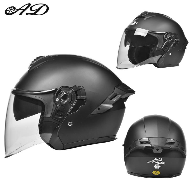 3C Certified Class A Half Motorcycle Helmet with Tail Wing for All Seasons