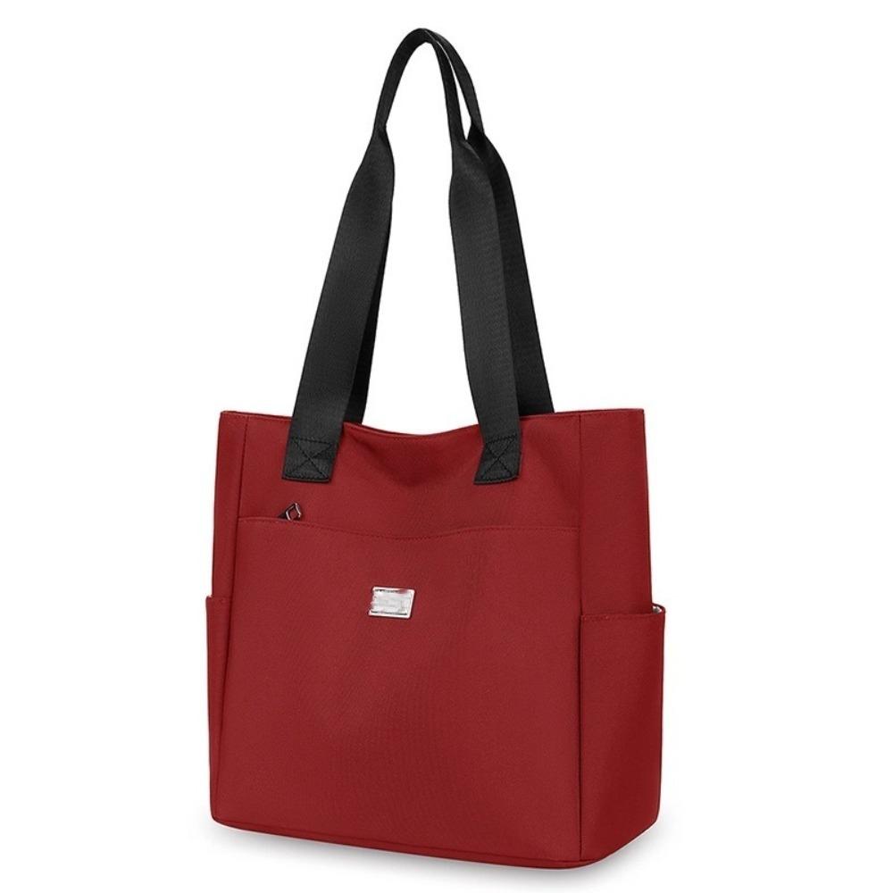 

Nylon Shoulder Bag Elegant Tote Bags Versatile Large Capacity Handbag School Use