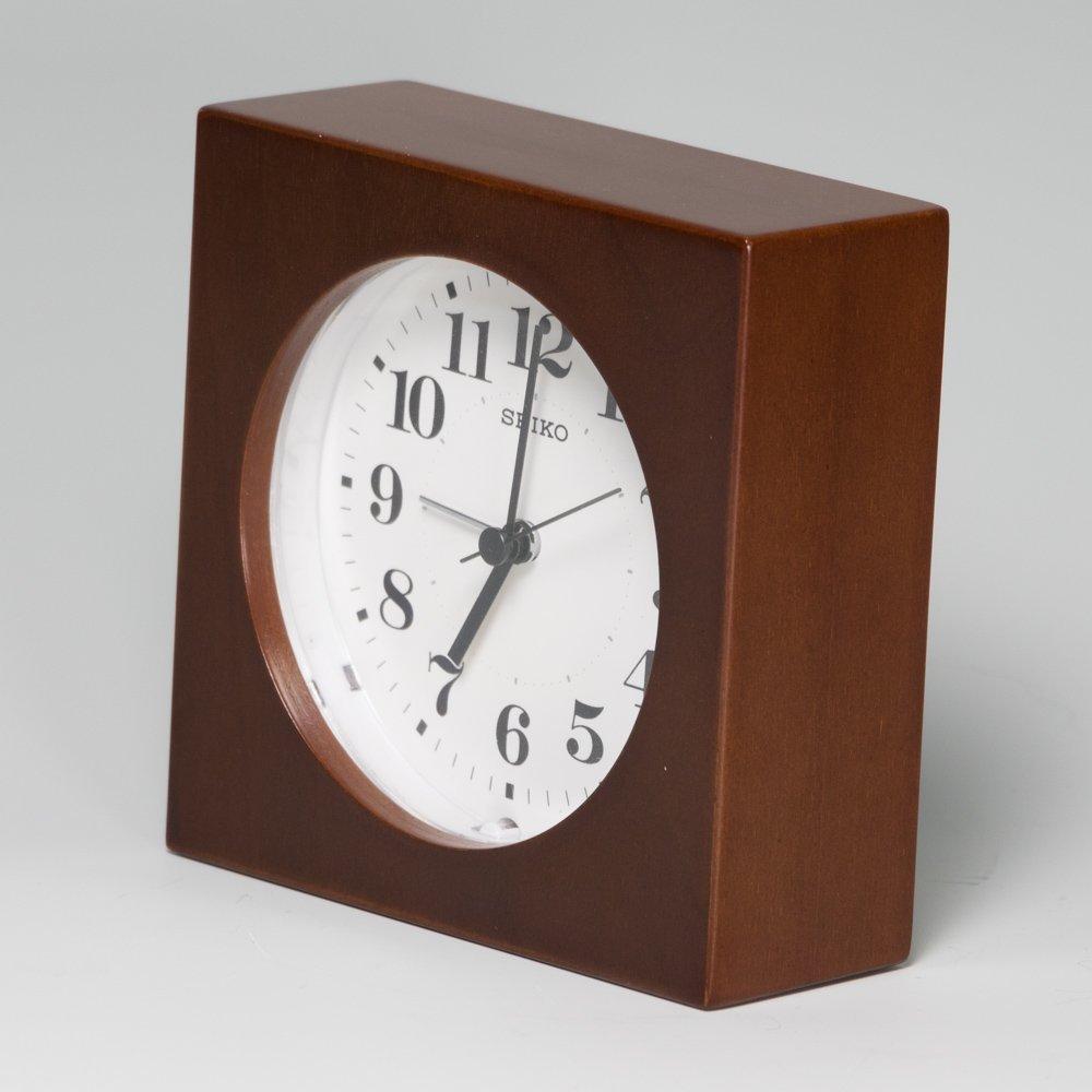 Seiko Clock Wall Wooden Brown Wood KR501B SEIKO Clock/Desk Clock, Analog, Alarm, Frame, Finish,
