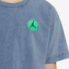 Jordan Legacy AJ13 Embroidered Short Sleeve T-Shirt Men Tops Deep-Sea-Blue CW0827-414