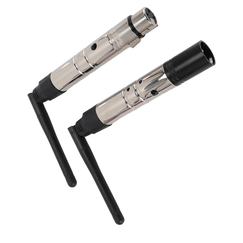 Stage Lighting Control Wireless Transmitter Receiver System 2 in 1 3 Pin with Male Female Plug