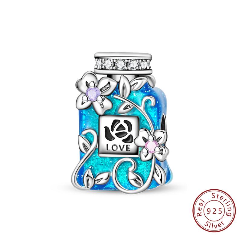 Fit Original Copper Charms Beads Bows Perfume Bottle Ballet Shoes Blue Charms For Women Diy Birthday Jewelry Gifts