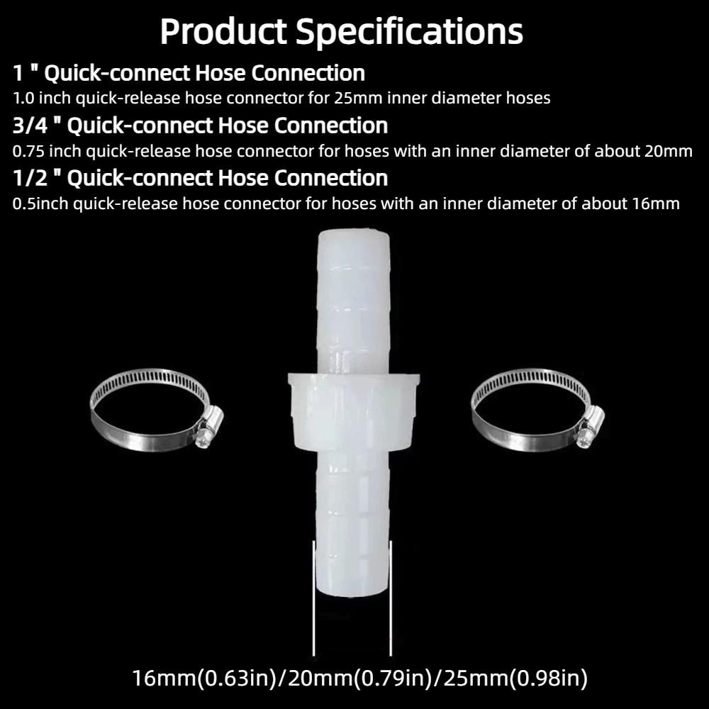 Garden Water Adaptor Hose Coupling Joint Fitting Plastic Quick Connector Watering System