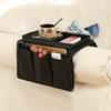 1Pc Sofa Fabric Armrest Organizer Bag W/ Cup Holder Storage Pockets Leisure Chair Tray For Living Room Bedside Sofa Armchair