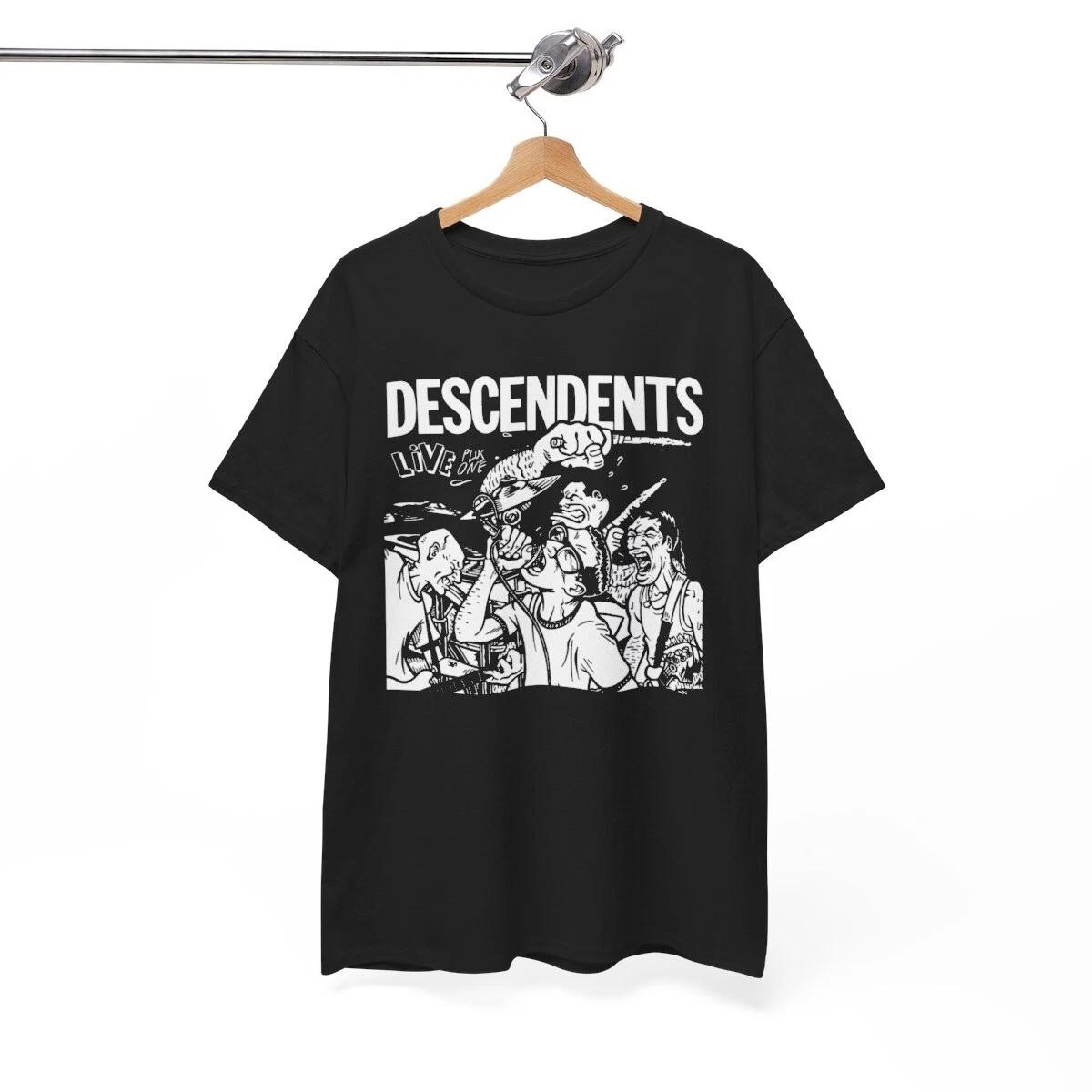ZX Summer American Descendents Tour Tshirt Band Rock Music Shirt Rock N Roll Mens Round Neck Short Sleeve 4XL