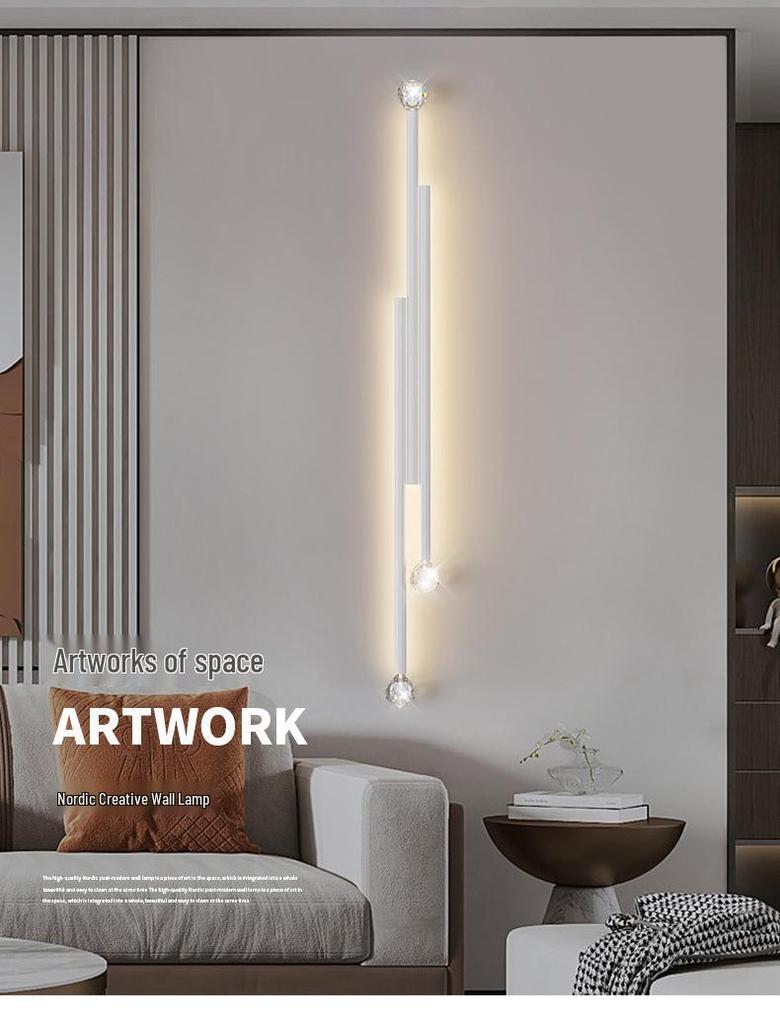 Nordic LED Wall Lamp for Study, Bedside, Luxury Hallway, Living Room, or TV Background.